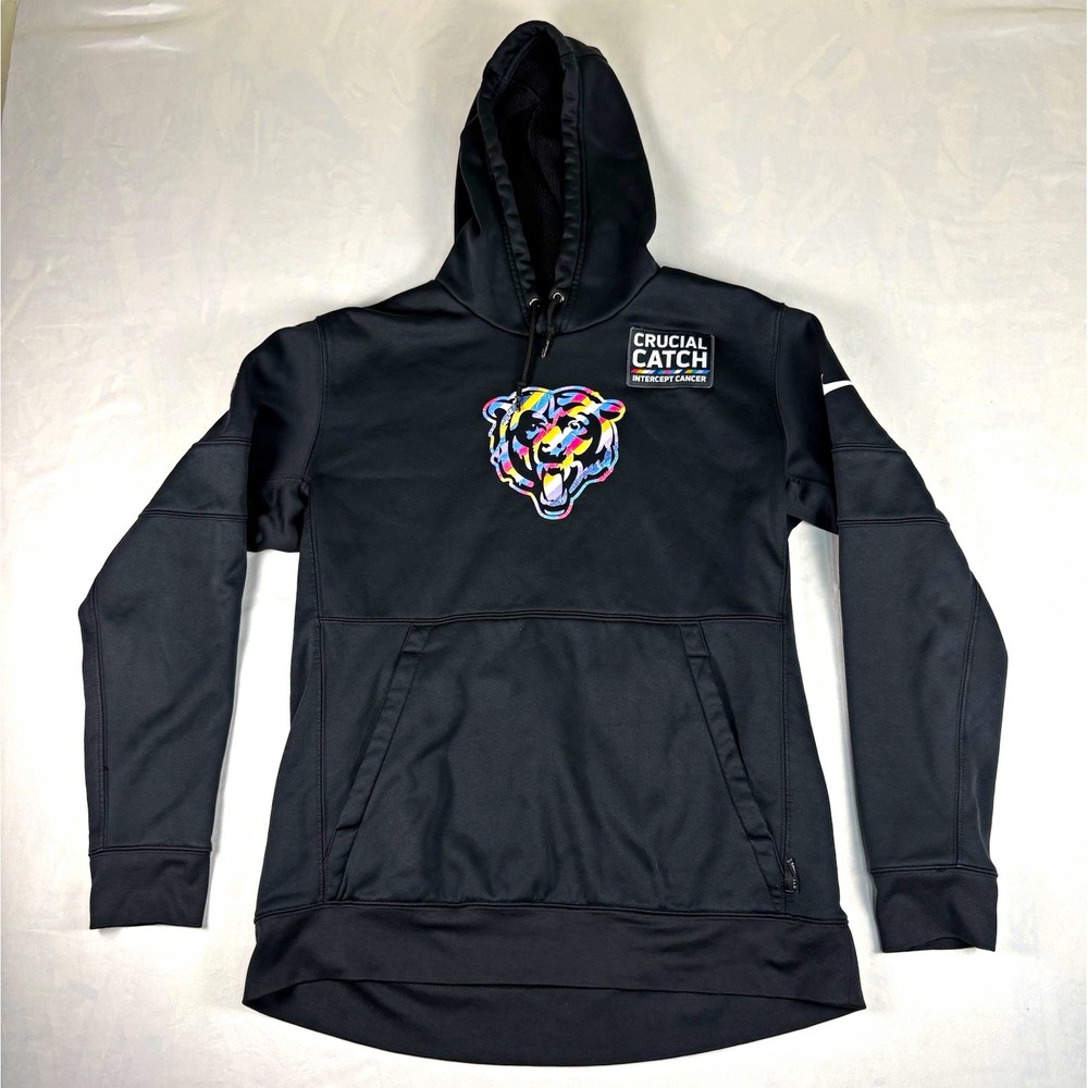 Nike Chicago Bears Kendall Taylor Crucial Catch Intercept Cancer Hoodie Black L